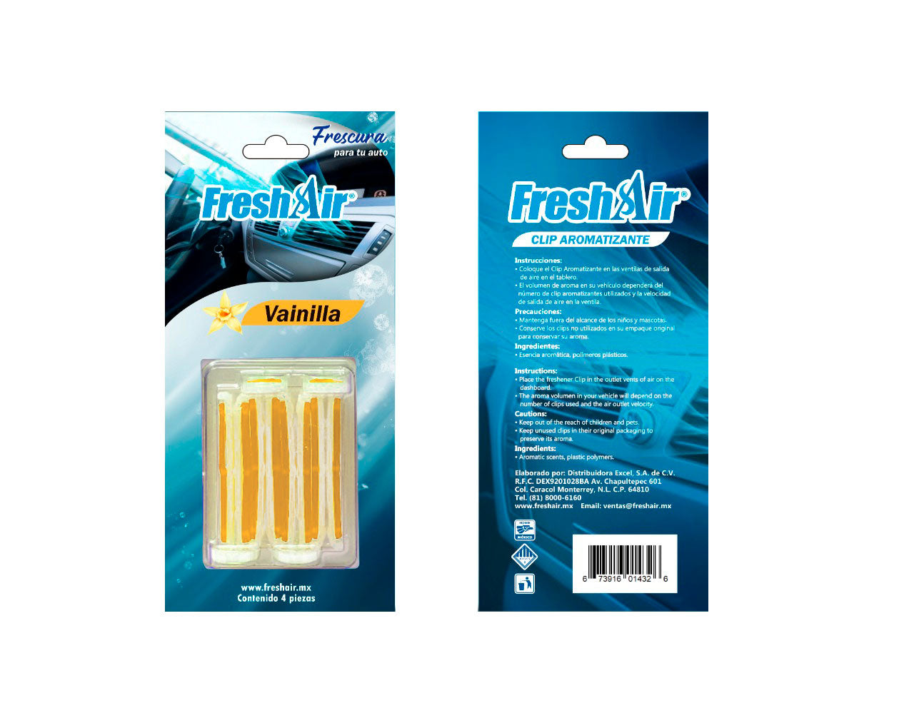 Clip Aromatizante para Auto FRESHAIR