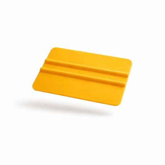 Espátula Esquina Redondeada y Costilla Central Amarilla 4"